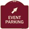 Signmission Event Parking Up Right ArrowHeavy-Gauge Aluminum Architectural Sign, 18" x 18", BU-1818-24081 A-DES-BU-1818-24081 - alternate 1